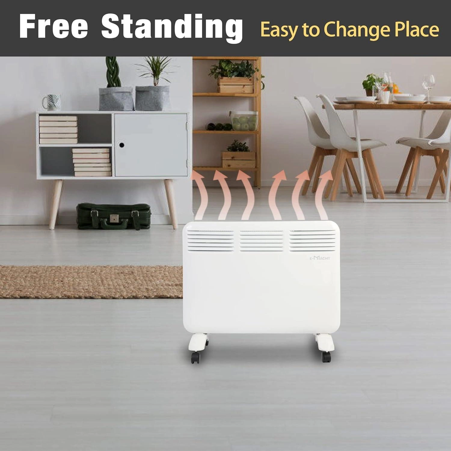 Cozy Comfort: 1000W Wall & Freestanding Heater with Smart Thermostat